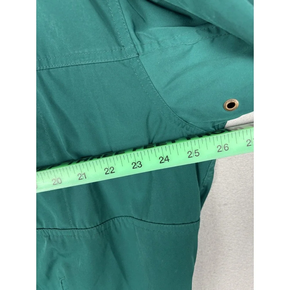 Timberland Jacket Mens Large Green 1/2 Zip Hooded Windbreaker Performance Anorak